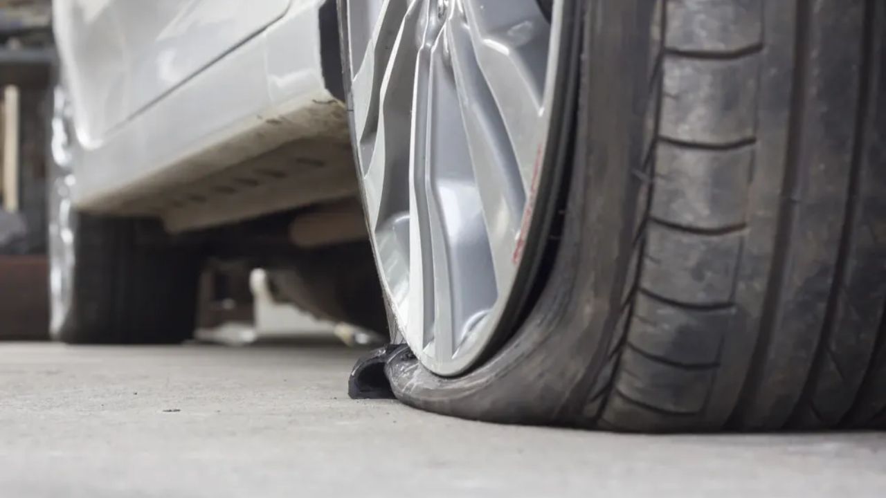 Flat Or Punctured Tire