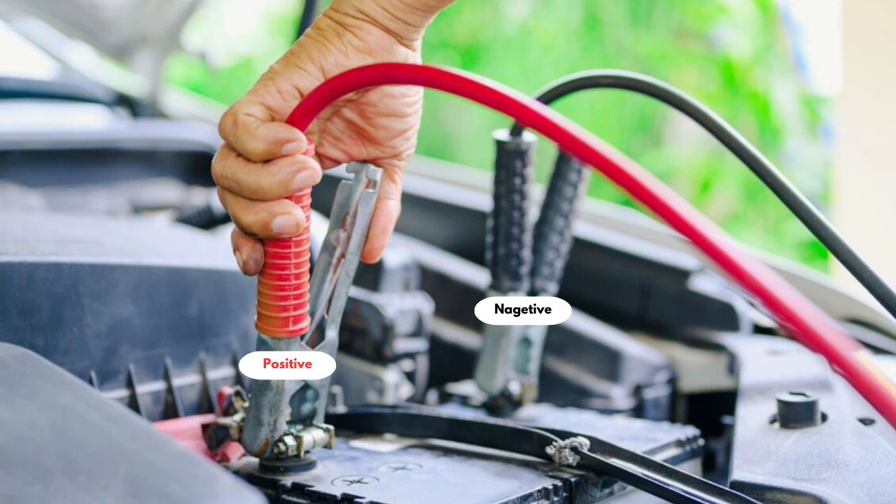 Jumper Cables Positive and Negative