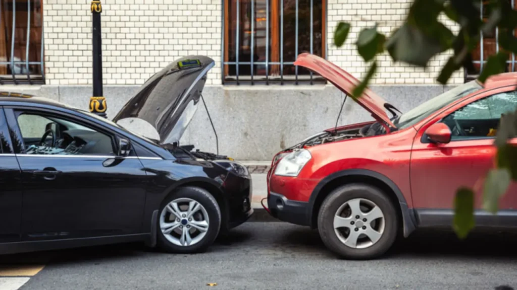 Park Both The Vehicle For Jump start