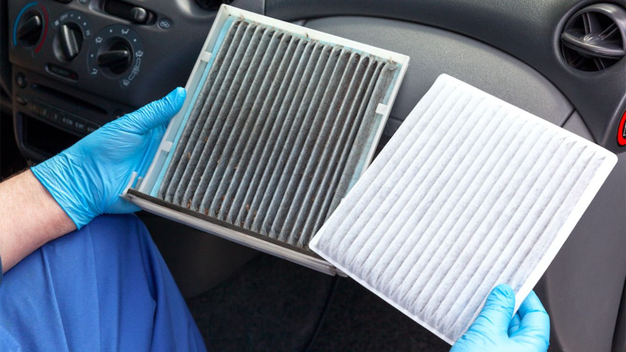 Dirty Or Clogged Engine Air Filter In Car